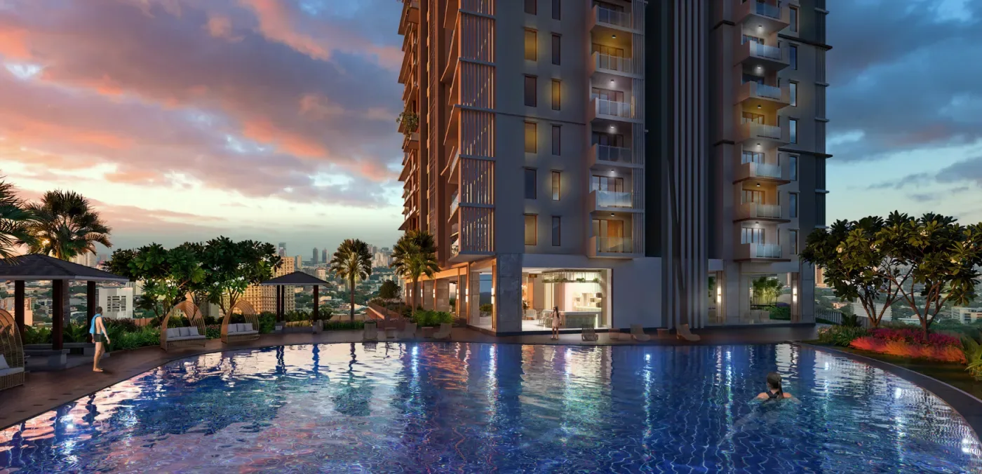 The lounge pool at One Delta Terraces, Quezon City