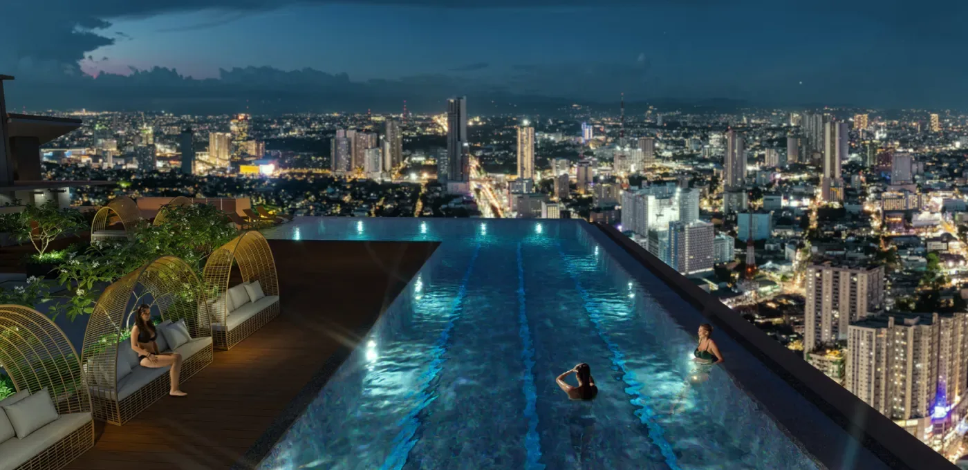 Sky deck pool at One Delta Terraces